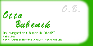 otto bubenik business card